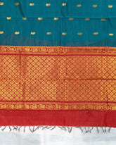 SC3934 - SILK COTTON WITH TURNING GOLD BUTTA AND CONTRAST BORDER